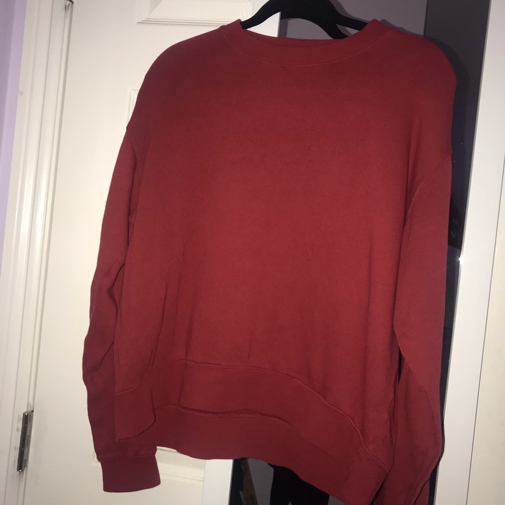 Red brandy Melville crewneck sweater